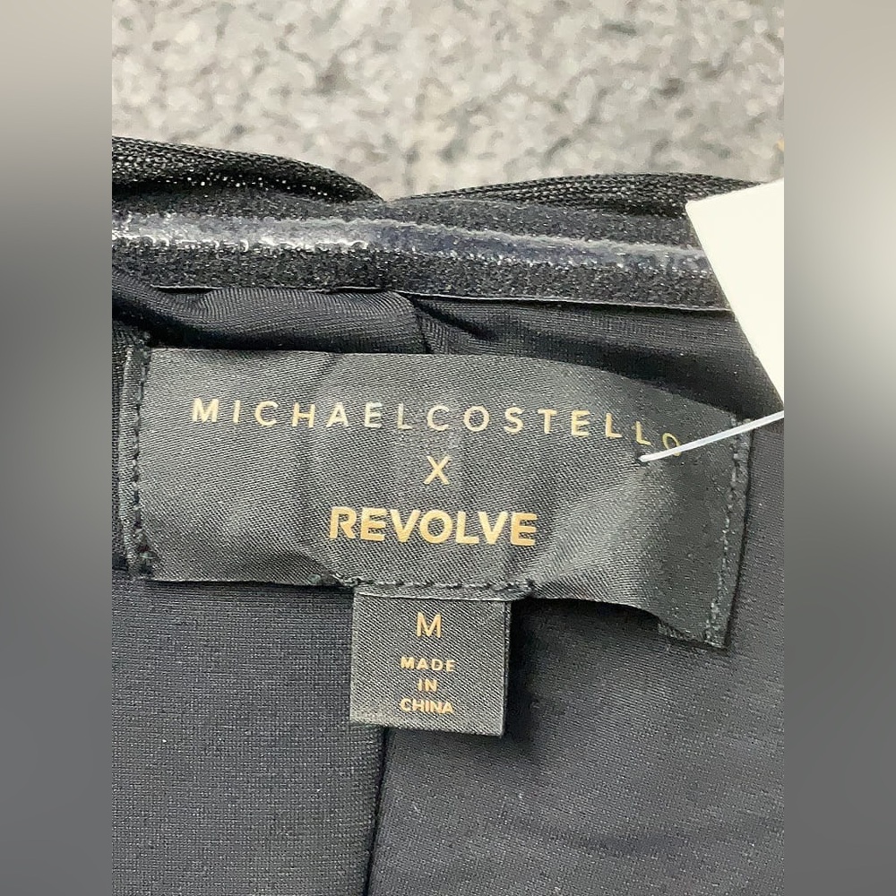 NWT Michael Costello x REVOLVE Heather Midi Dress in Black- Size Medium - Picture 4 of 4
